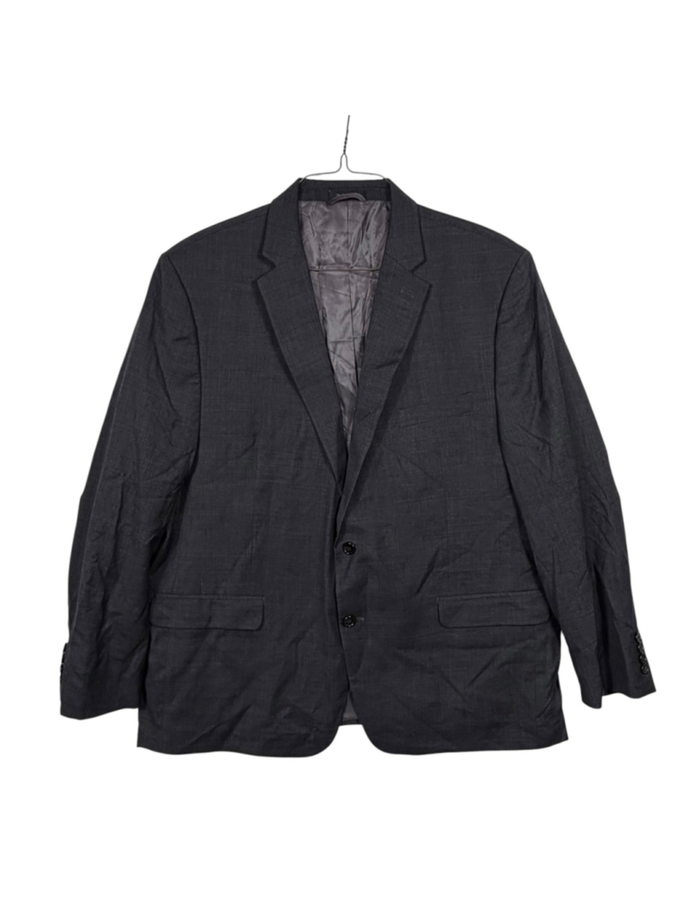 Lauren Ralph Lauren Blazer Jacket Grey Wool Notch Lapel Formal Business Men 48R